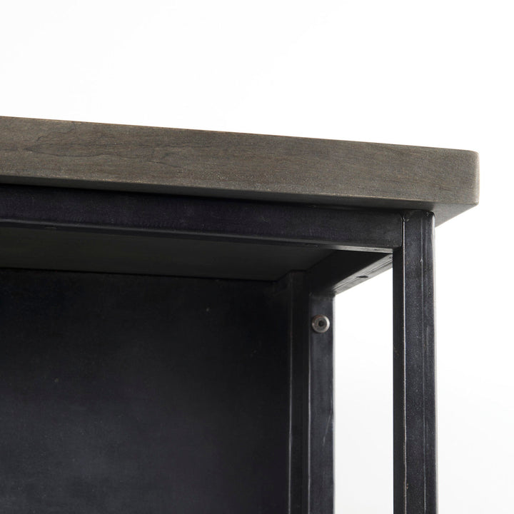 Bede 62" Iron Kitchen Island with Solid Wood Top Birch Lane™