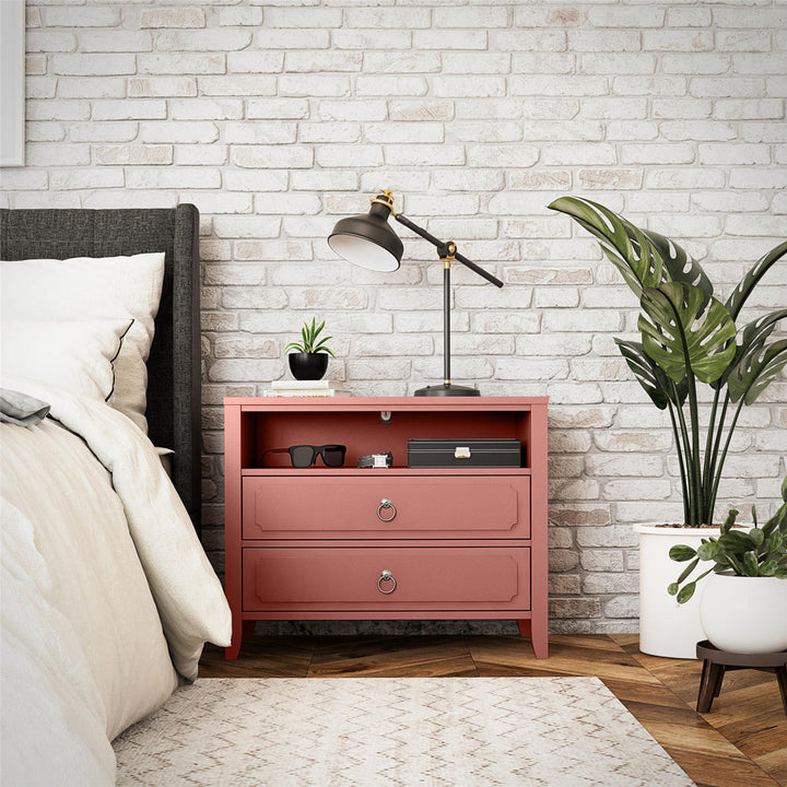 Her Majesty 2 - Drawer Nightstand Novogratz Color: Dusty Rose