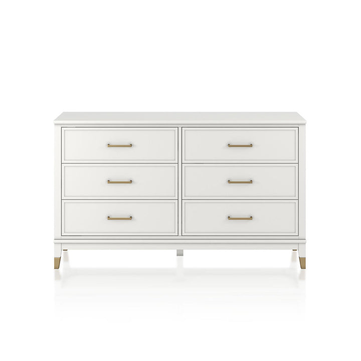 Westerleigh 6 Drawer 56.77" W Double Dresser CosmoLiving by Cosmopolitan Color: White