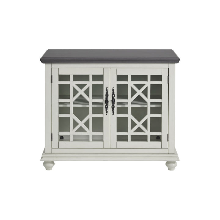 Ahmara 2 - Door Accent Cabinet Three Posts™ Color: Gray/White