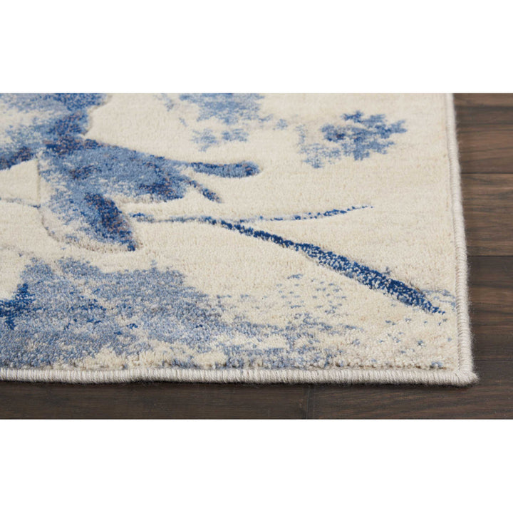 Arnim Floral Blue/Ivory Area Rug Lark Manor™ Rug Size: Rectangle 2'6" x 4'