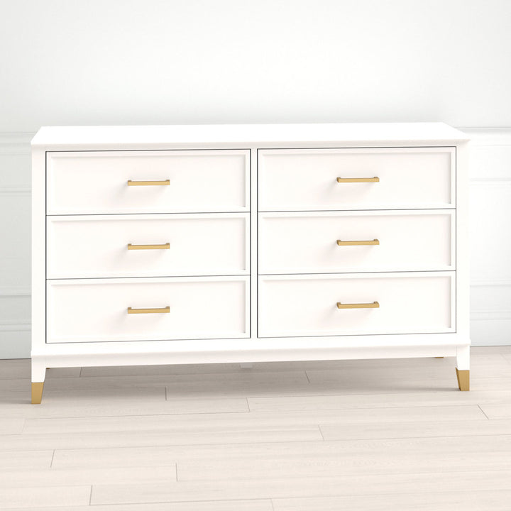 Westerleigh 6 Drawer 56.77" W Double Dresser CosmoLiving by Cosmopolitan Color: White