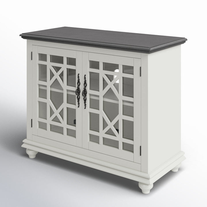 Ahmara 2 - Door Accent Cabinet Three Posts™ Color: Gray/White