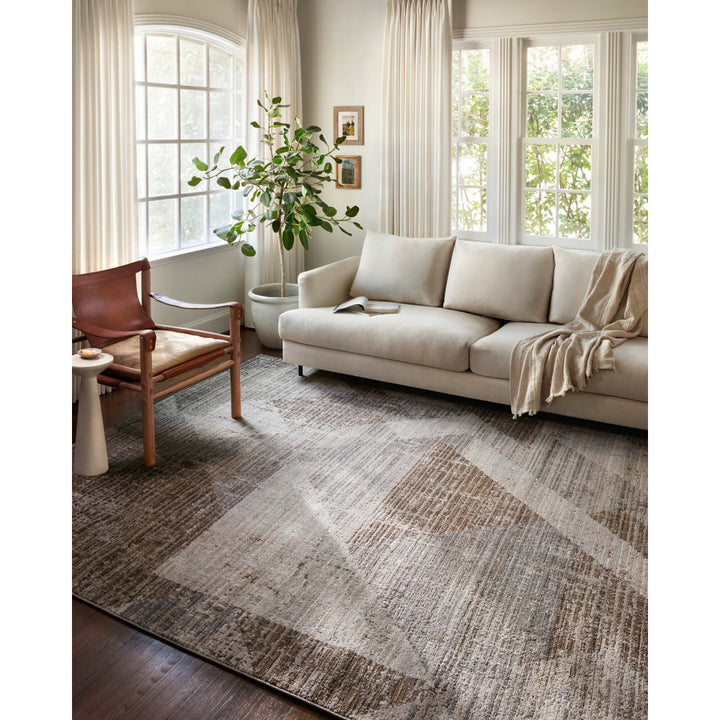 Sidwell Geometric Brown/Gray Area Rug Corrigan Studio® Rug Size: Rectangle 5'3" x 7'7"
