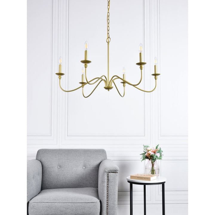 Ableton 6 - Light Candle Style Classic / Traditional Chandelier Birch Lane™ Size: 18" H x 30" W x 30" D Finish: Brass