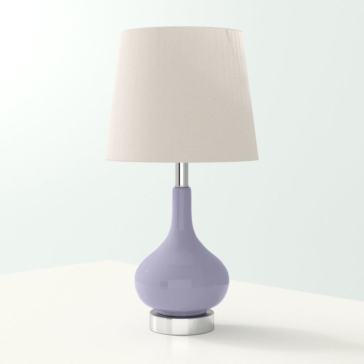 Mikac 17.5" Table Lamp Charlton Home® Base Color: Purple