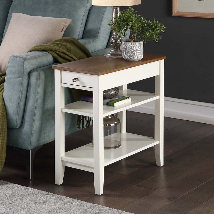Carbin End Table with Drawer and Shelves Winston Porter Color: Driftwood