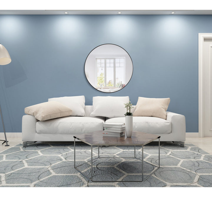 Sabine Metal Round Wall Mirror RE/FINE™ Size: 42" x 42" Finish: Black