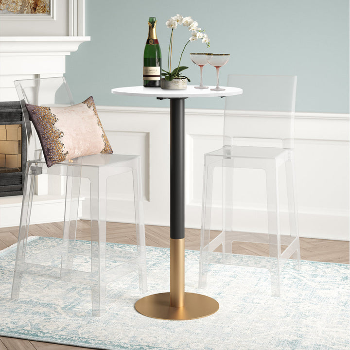 Brock Counter Height Dining Table Etta Avenue™ Top Color: White