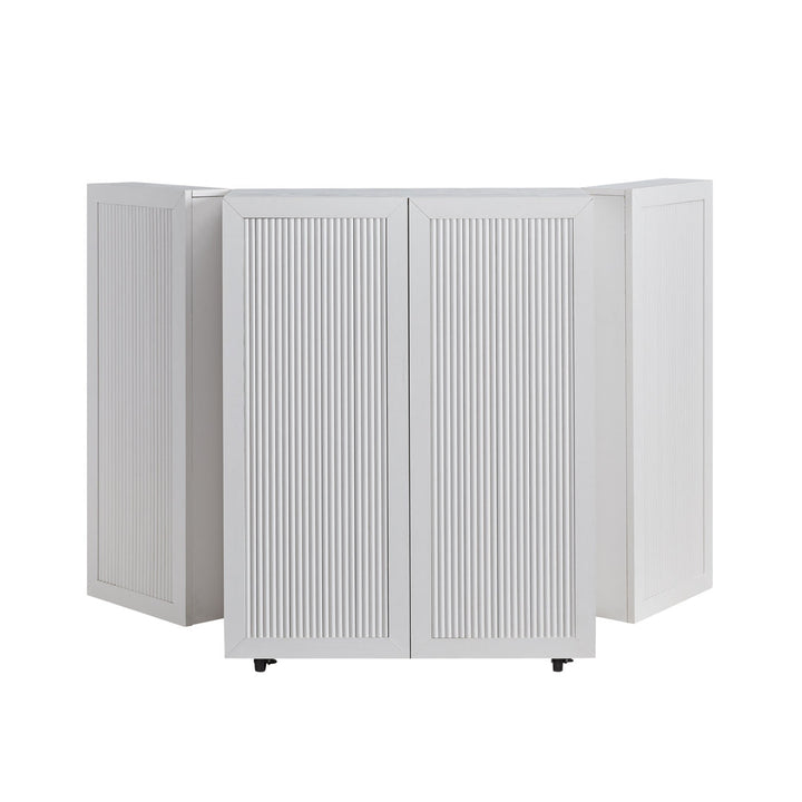 Yessine 31.5'' Bar Cabinet Ebern Designs Color: White