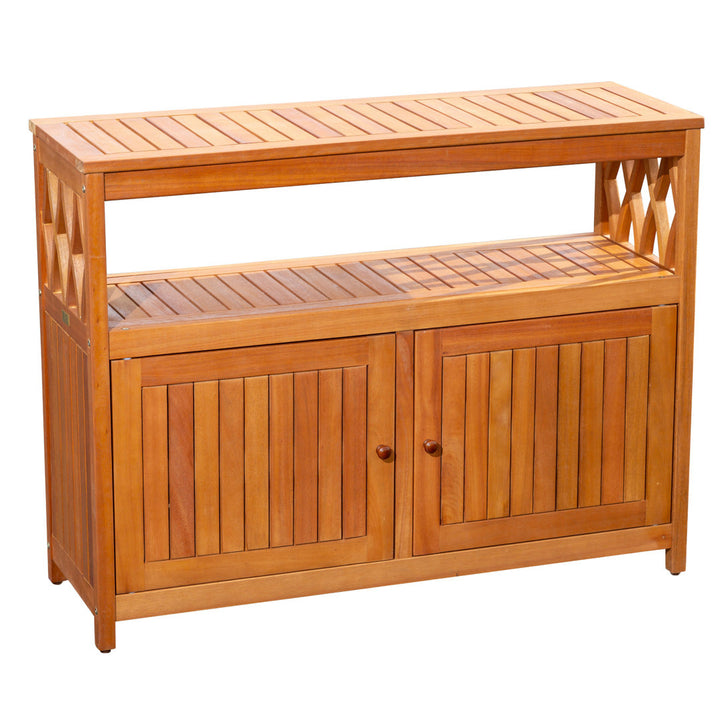 Buecker Wooden Buffet and Console Table Highland Dunes Color: Natural Oil