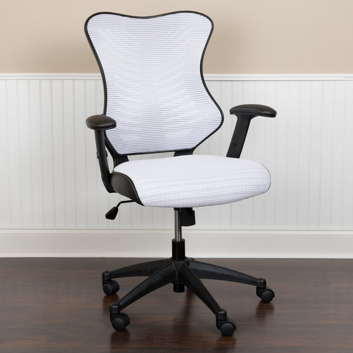 Siwar High-Back Designer Ergonomic Office Chair with Adjustable Armrests by Flash Furniture Flash Furniture Upholstery Color: White