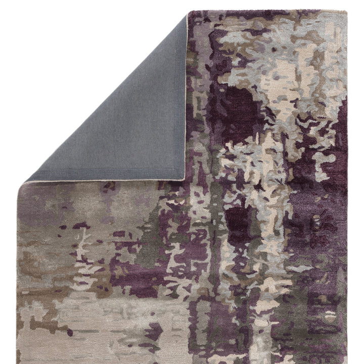Fleishman Abstract Handmade Tufted Purple/Gray Area Rug 17 Stories Rug Size: Rectangle 2' x 3'