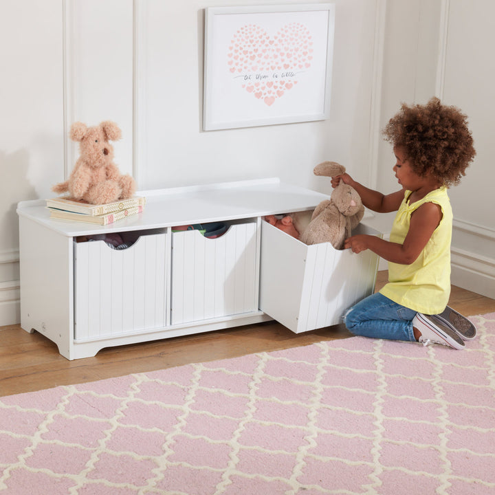 Nantucket Toy Storage Bench KidKraft Finish: White