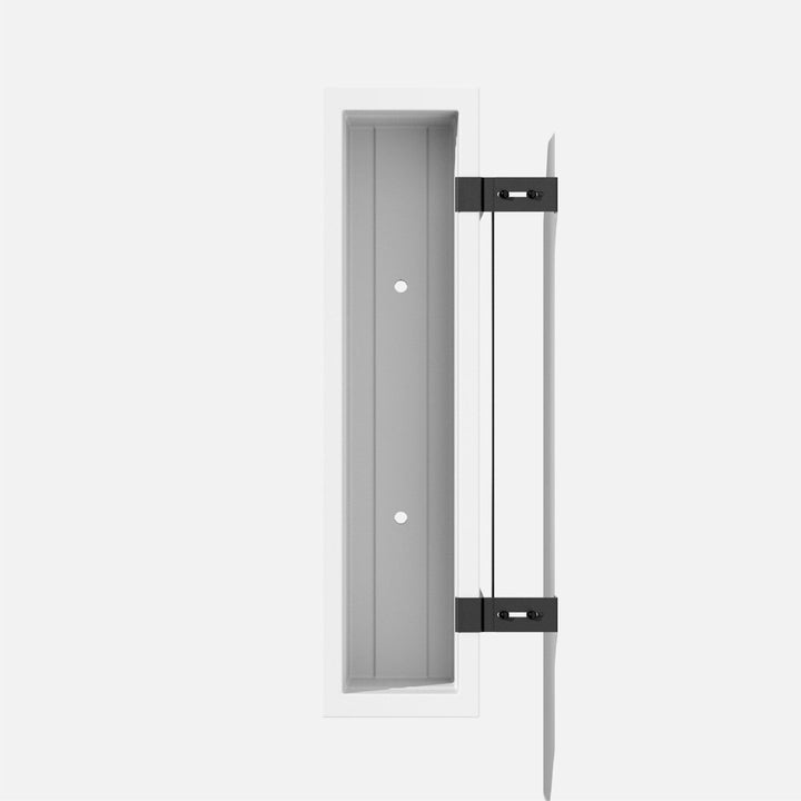 Block Series Railing Window Box Planter Veradek Color: White