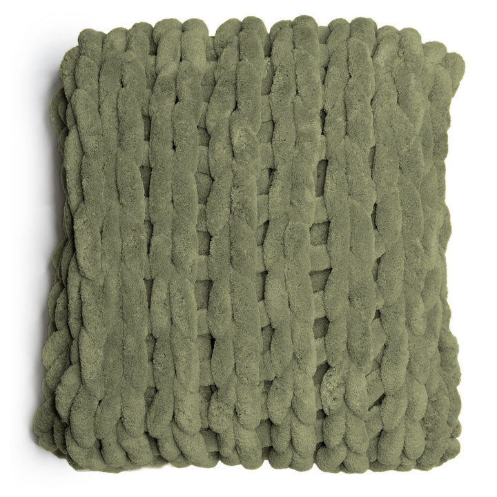 Chenille Knitted Chenille Throw Donna Sharp Color: Olive