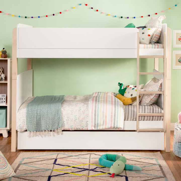 TipToe Twin Bunk Bed babyletto Color: White/Light Brown