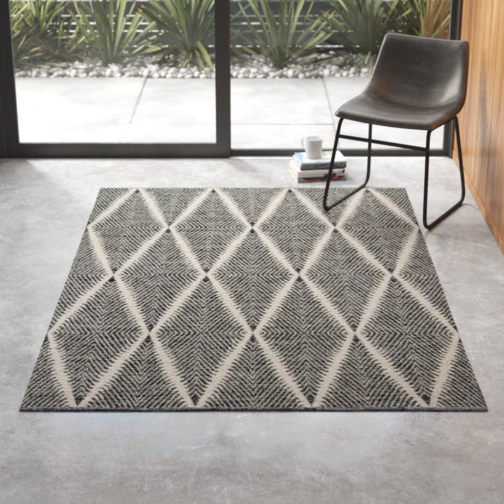 River Geometric Handmade Flatweave Black/Ivory Indoor/Outdoor Area Rug Erin Gates by Momeni Rug Size: Rectangle 5' x 7'6"