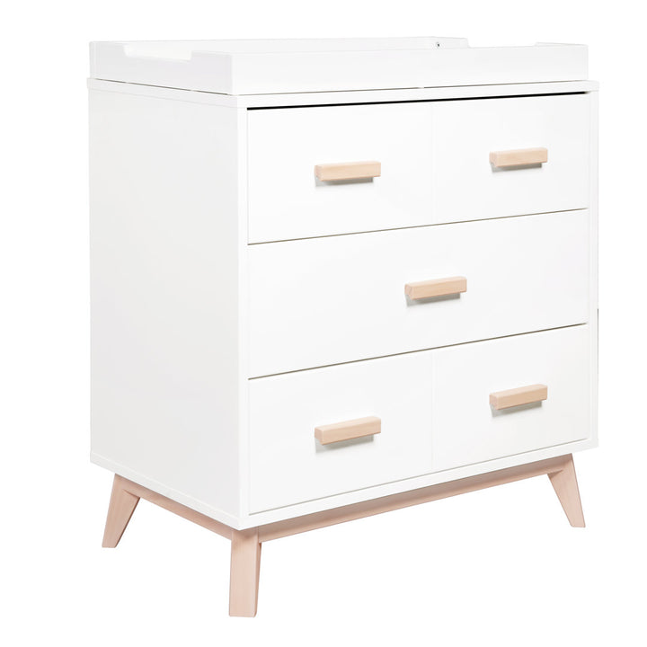 Scoot 3 Drawer Changing Table babyletto Color: White/Washed Natural