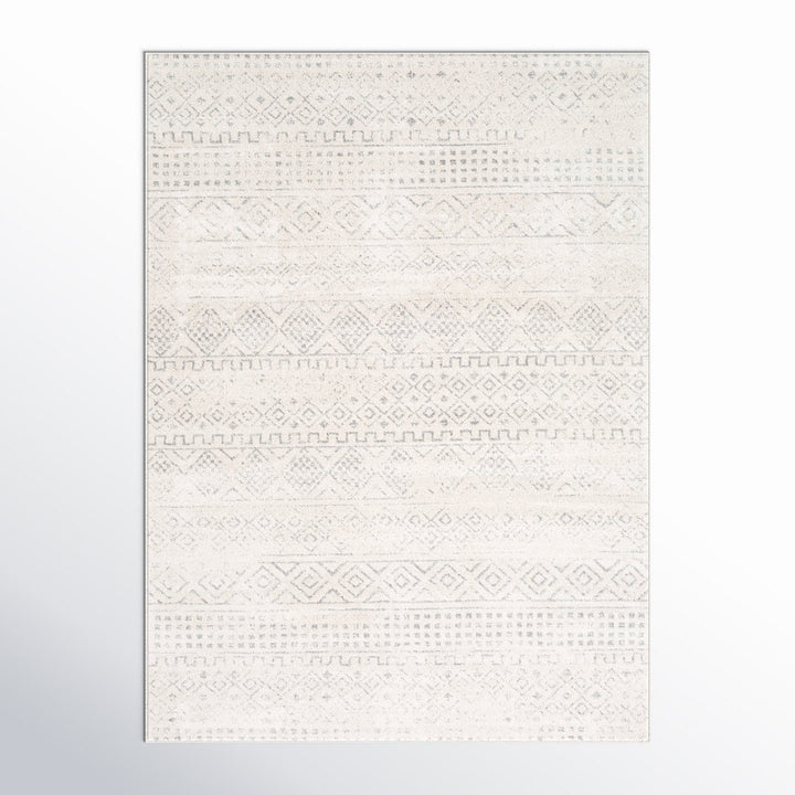 Herrod Machine Woven Gray/Ivory Area Rug Zipcode Design™ Rug Size: Square 7'10"