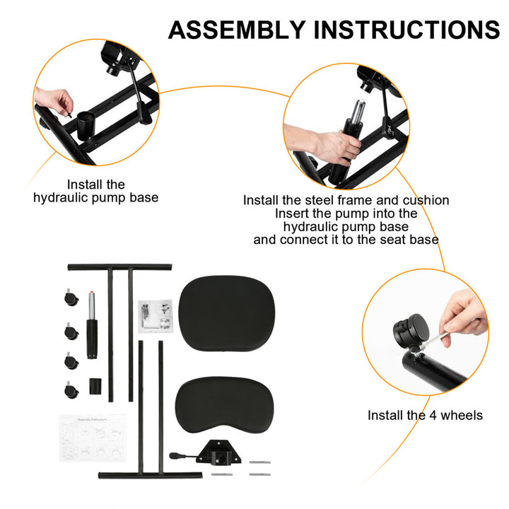 Ergonomic Kneeling Chair, Height Adjustable Stool With Thick Foam Cushions For Home And Office Inbox Zero