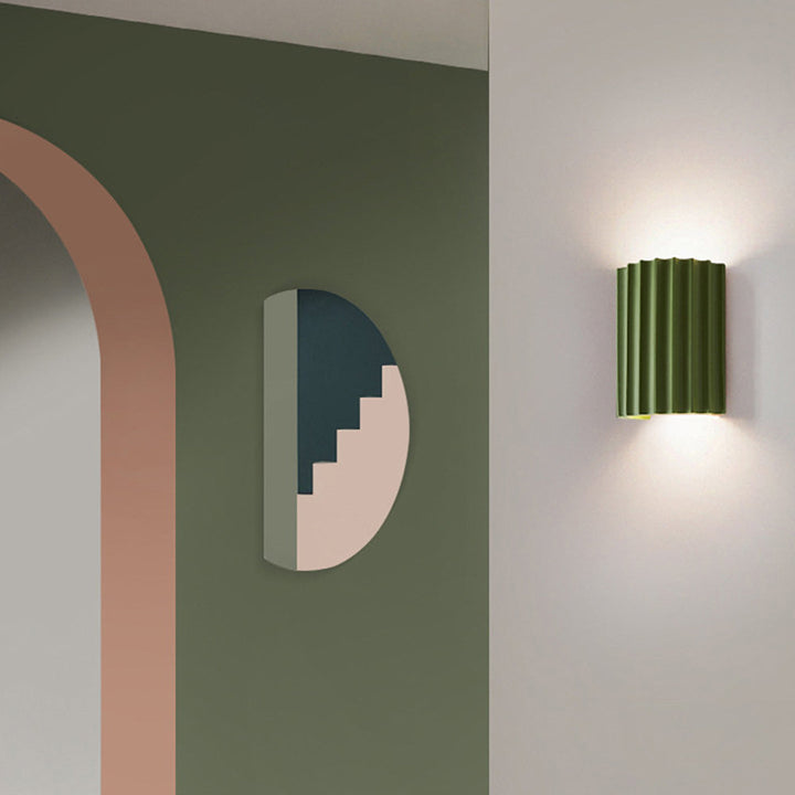 Wilman 2 - Light LED Flush Mounted Sconce Orren Ellis Finish: Green