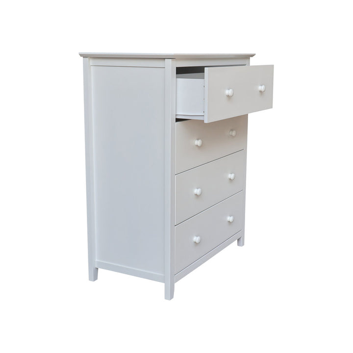 Dufrene Solid Wood 4 Drawer Dresser Highland Dunes Color: White
