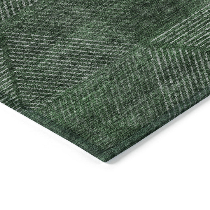 Malchow Geometric Machine Woven Polyester Indoor / Outdoor Area Rug in Green Langley Street® Rug Size: Rectangle 2'6" x 3'10"