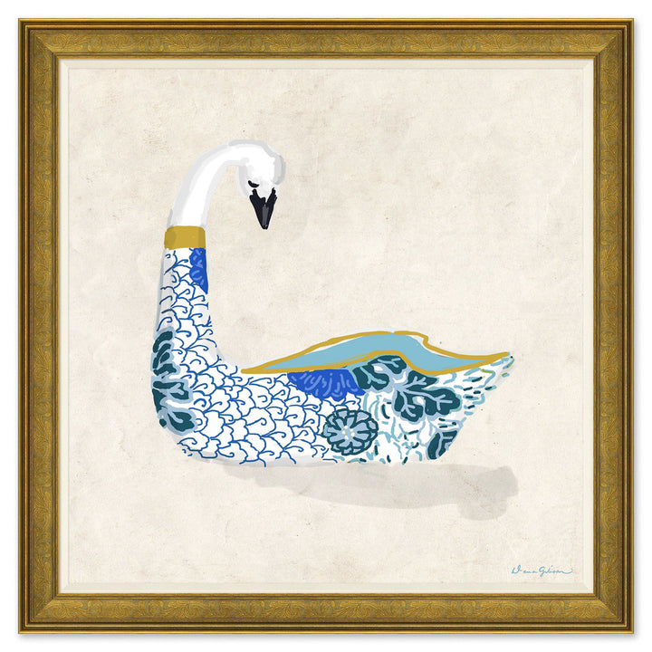 Kimono Swam In Blue II by Dana Gibson - Picture Frame Painting Soicher Marin