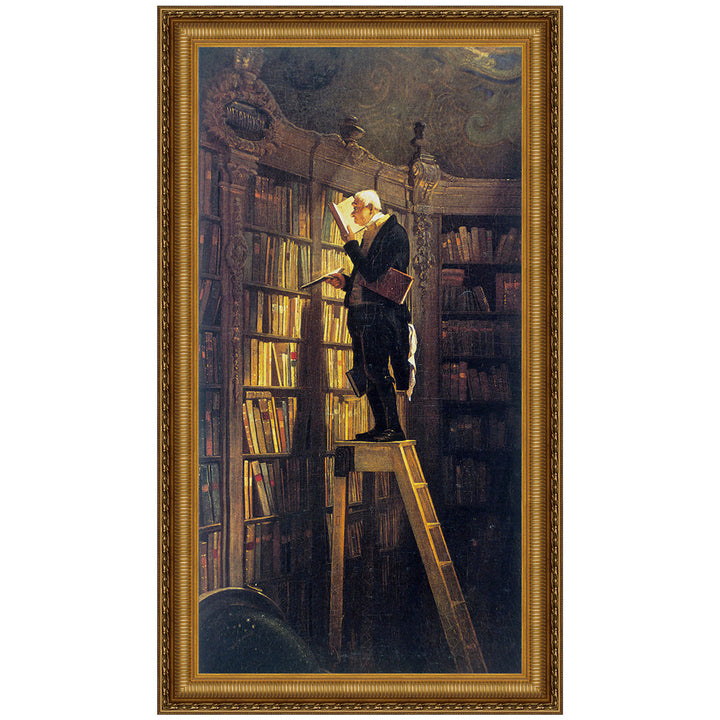 The Bookworm, 1850 by Karl Spitzweg Framed Painting Print Vault W Artwork Size: 40.25" H x 25.25" W x 1.875" D