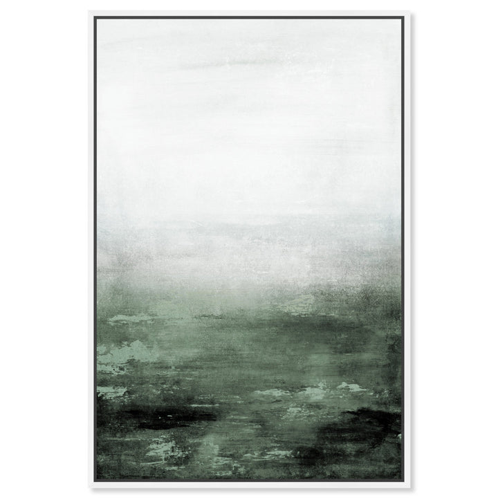 Abstract Sail to the Moon Hunter Green - Painting Print Trent Austin Design® Size: 30" H x 20" W Format: White Framed Canvas