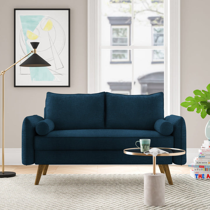 Modway Revive Upholstered Fabric Loveseat Modway Upholstery Color: Azure Polyester