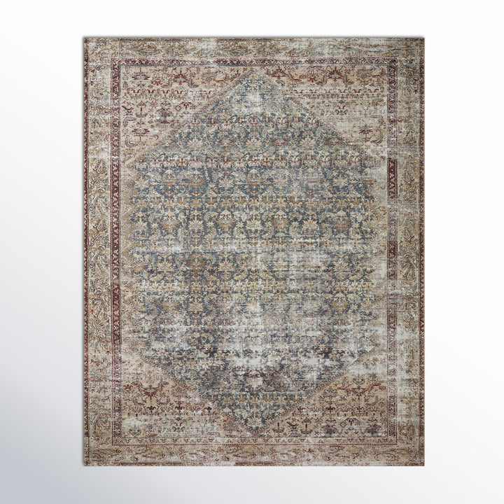 Amber Lewis x Loloi Georgie Teal / Antique Area Rug Amber Lewis x Loloi Rug Size: Square 1'6"