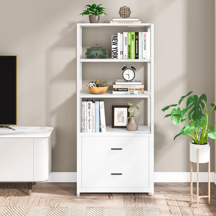 Tashyra 60'' H x 23.6'' W Steel Standard Bookcase Ebern Designs