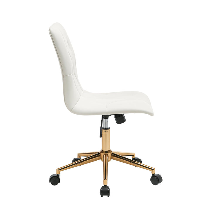 Uriel Task Chair Everly Quinn Upholstery Color: White
