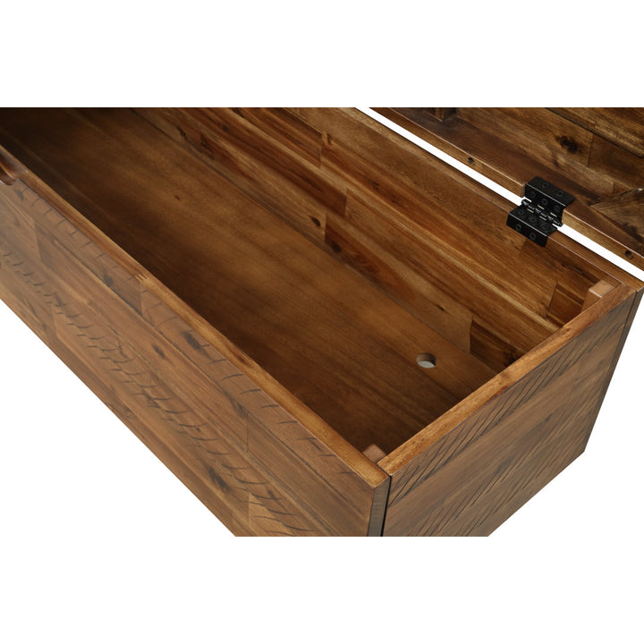 Coburn Wood Flip Top Storage Bench Steelside™