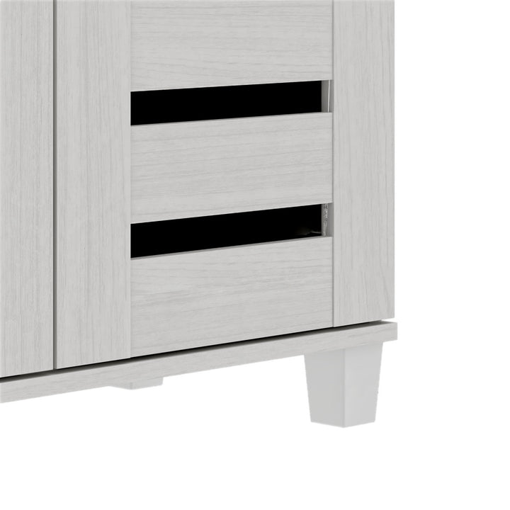 Lismore 16 Pair Shoe Storage Cabinet Steelside™ Finish: Pearl White