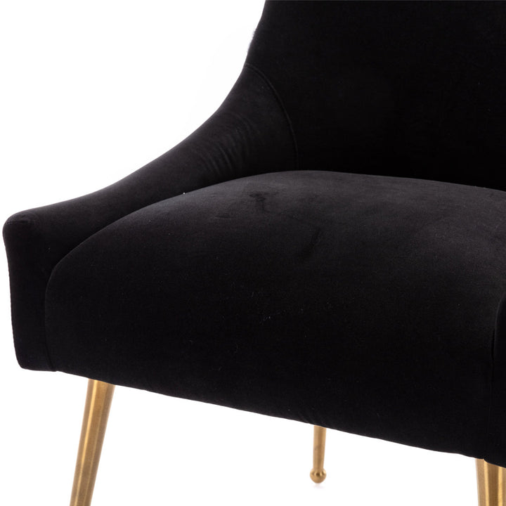 Magallanes Velvet Upholstered Side Chair (Set of 2) Willa Arlo™ Interiors Upholstery Color: Black
