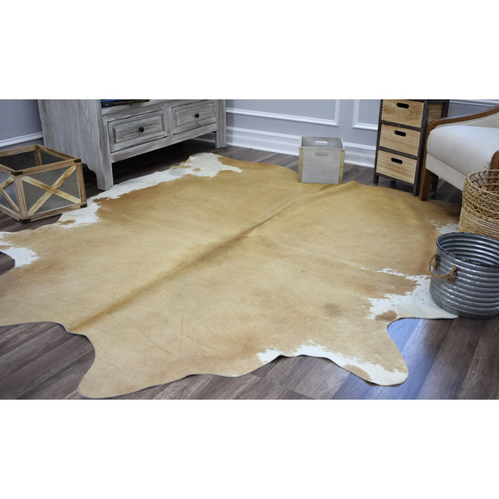 Charlize Hand Curated Cowhide Contemporary Whitish Beige 13 Area Rug AllModern Rug Size: Novelty 6' x 8'
