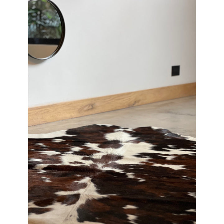 Paladin Handwoven Cowhide Brown/White Area Rug Loon Peak®