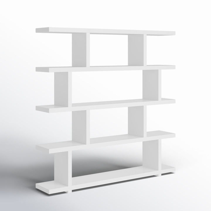 Annora 63" H x 63" W Geometric Bookcase AllModern Color: White
