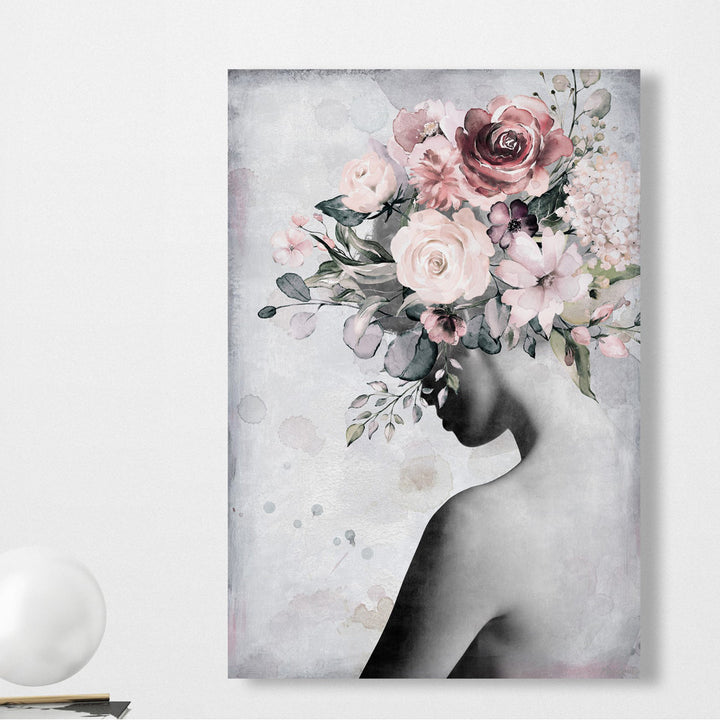 Fresh Floral Crown - Wrapped Canvas Print Marmont Hill Size: 18" H x 12" W x 1.5" D