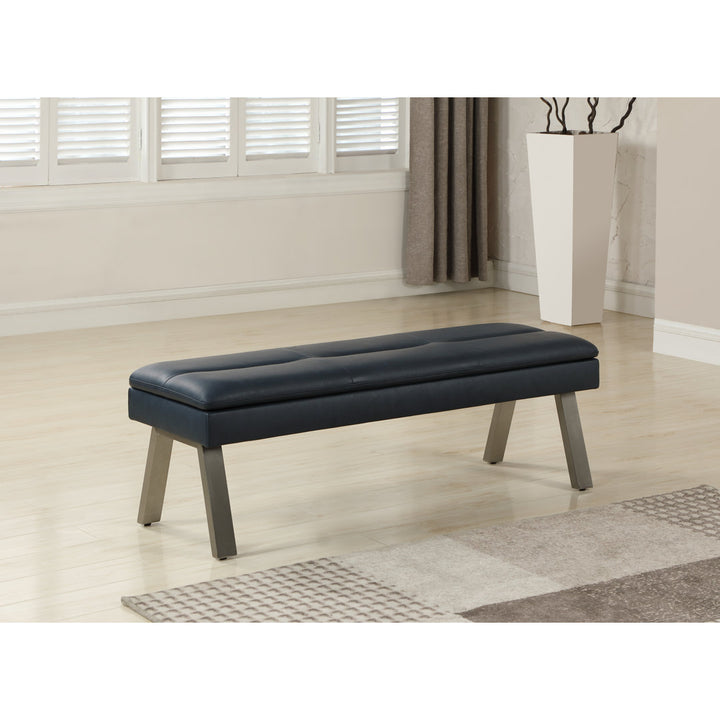 Melgoza Tufted Bench w/ Underseat Storage & Steel Legs Wade Logan®