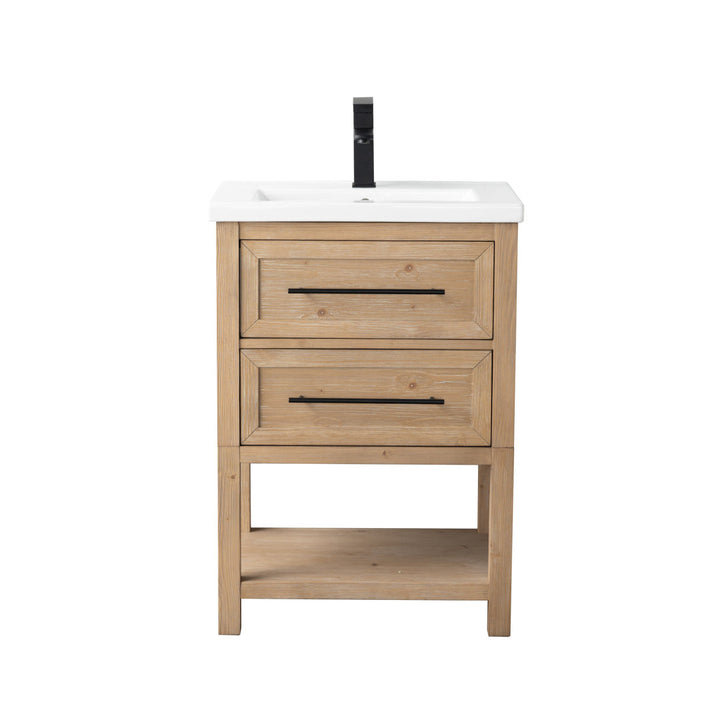 Bickley 24" Single Bathroom Vanity with Ceramic Top Beachcrest Home™ Base Finish: Fir Essence