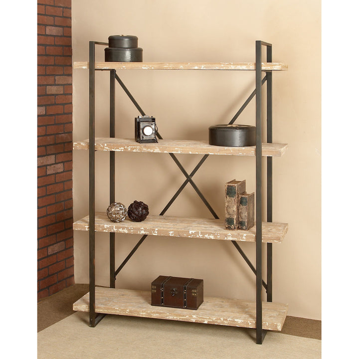 Wood 4 Shelves Storage Brown Shelving Unit 17 Stories