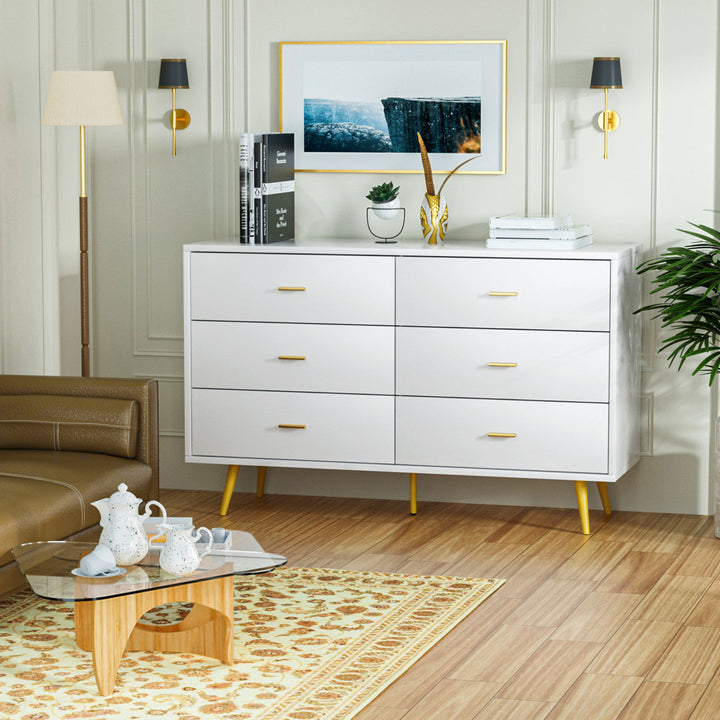 Kamily 6 Drawer 47.25" W Double  Dresser Mercer41 Color: White