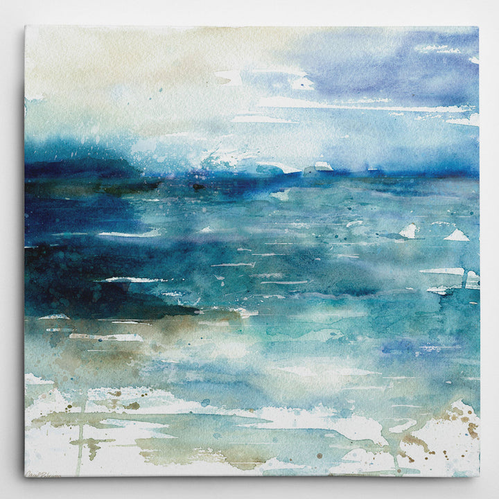 Ocean Break I by Carol Robinson - Wrapped Canvas Print Sand & Stable™ Size: 16" H x 16" W x 1.5" D