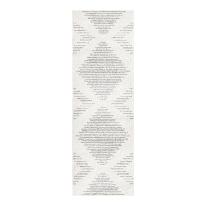 Cohutta Geometric Grey and Ivory Area Rug The Twillery Co.® Rug Size: Runner 2' x 6'