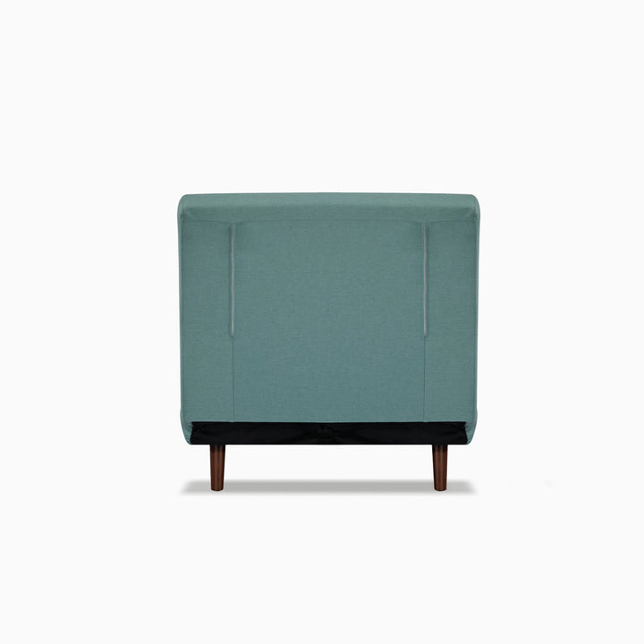 Jacquelyn 30.31" Wide Convertible Chair Mercury Row® Teen Leg Color: Coffee Fabric: Seafoam Polyester