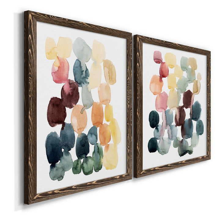 Desert Stones I - 2 Piece Picture Frame Painting Set on Canvas Wade Logan® Size: 37.5" H x 55" W x 1.5" D Format: Walnut Framed Canvas